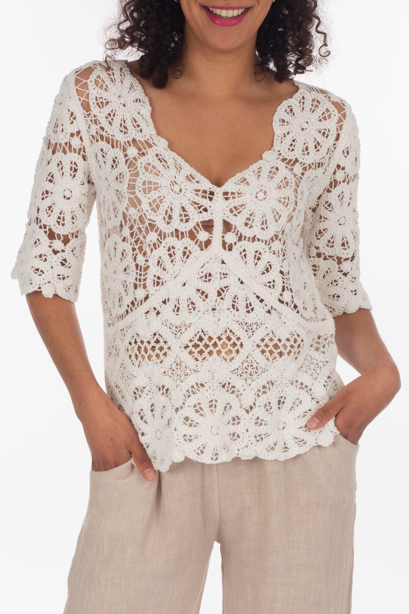 Häkel bluse Clearance